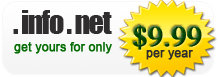 .net,.info domains only J$9.99